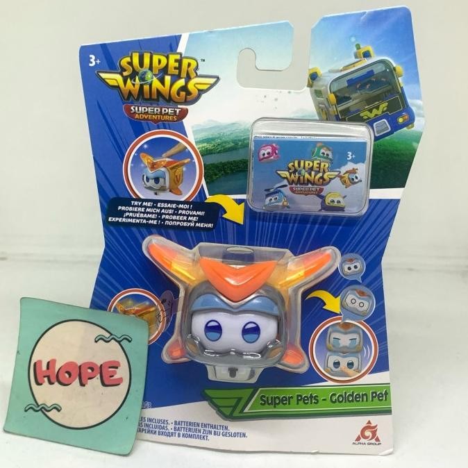 Super Wings Super Pets Golden Boy Pet Original Alpha Group Action Figure Face Changer