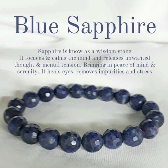 Azzatun - Gelang Blue Sapphire 8Mm