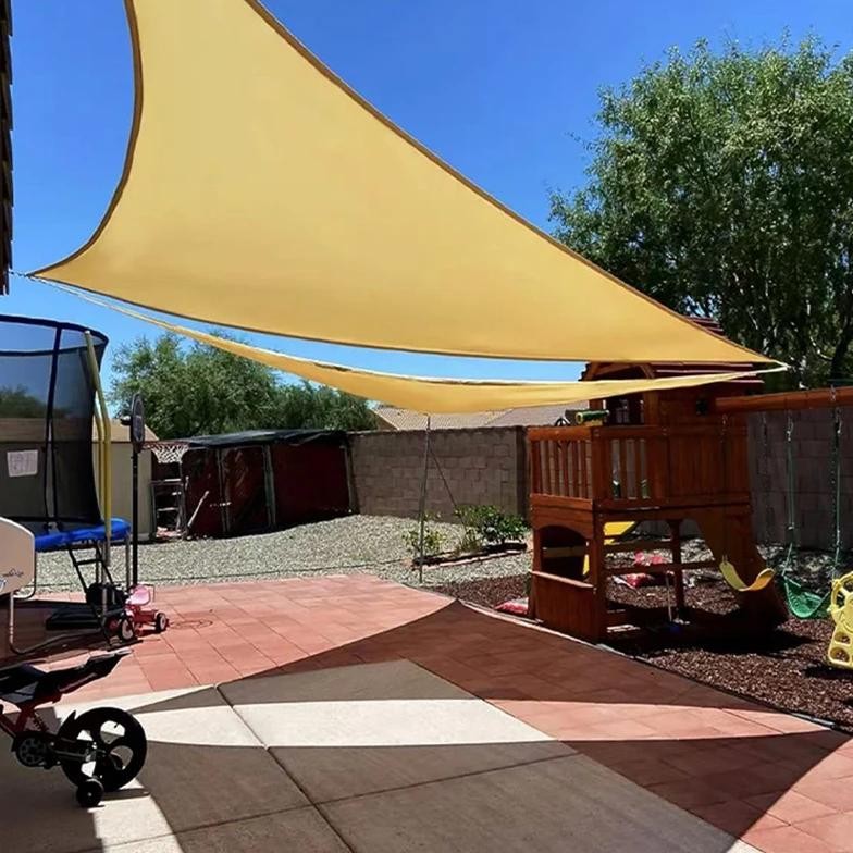 outdoor triangular canopy outdoor courtyard balcony sun protection shade sail 3 meters folding rainp