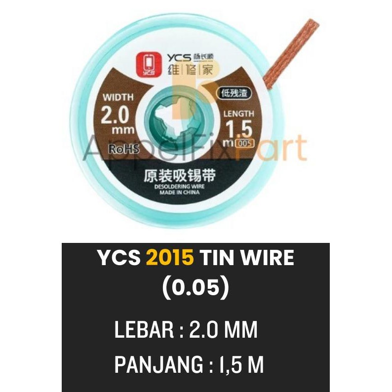 Sparepart hp / YCS SOLDER WICK 2.0 MM PEMBERSIH TIMAH SOLDER