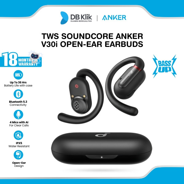 Soundcore (Anker) Tws Soundcore Anker V30I Open Ear A3873H11 - Earphone Sport Black