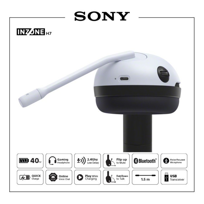 Sony Gaming Headset Inzone H7 Wireless Bluetooth 360 Spatial-Headphone