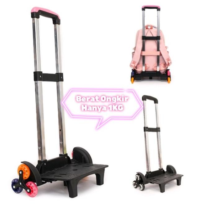 Trolley Tas Sekolah Multifungsi Troli tas sekolah Trolly Tas ransel Trolley 2 Roda 6 Roda Import [te