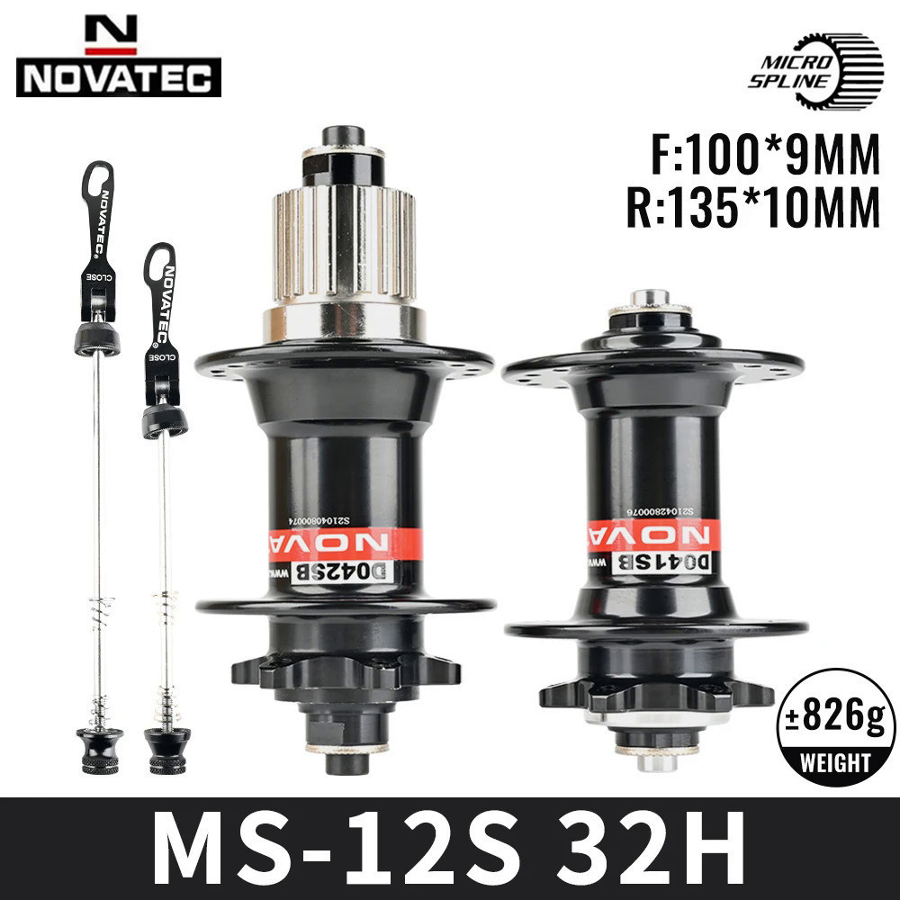 Hub Sepeda Novatec Baru 2023 D041/D442SB Sepeda MTB CR-MO Kaset Freehub Baja 7 Bantalan 12S Spline M