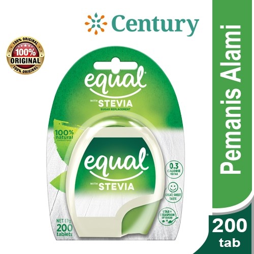 

EQUAL STEVIA 200TABLETS / PEMANIS ALAMI / GULA / MAKANAN / MINUMAN