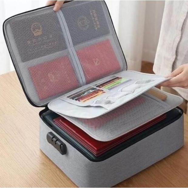 

SALE! TAS DOKUMEN TEMPAT PENYIMPANAN FILE PASPORT TRAVEL BAG STORAGE BOX