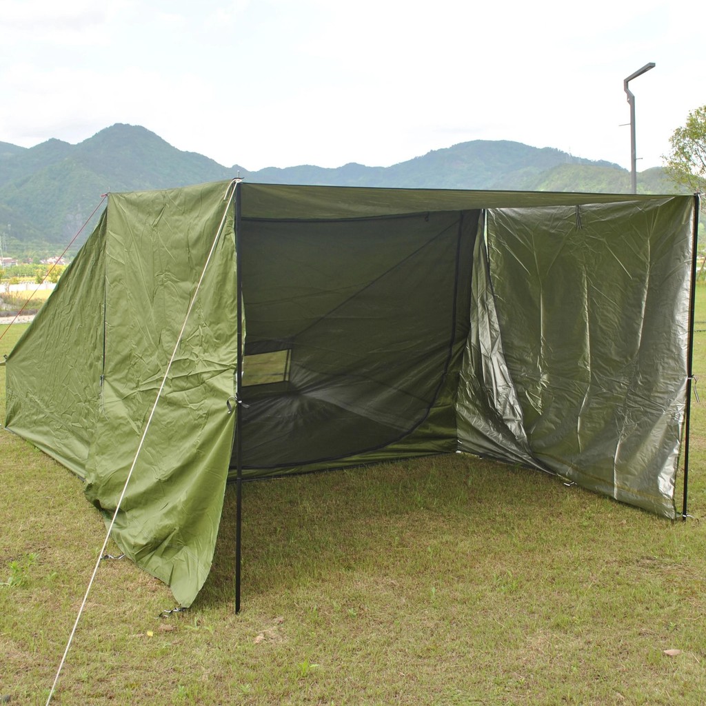 multi-function shelter tent with large canopy,czx-439 camping tarp,tarp tent,3-4 person tarp shelter