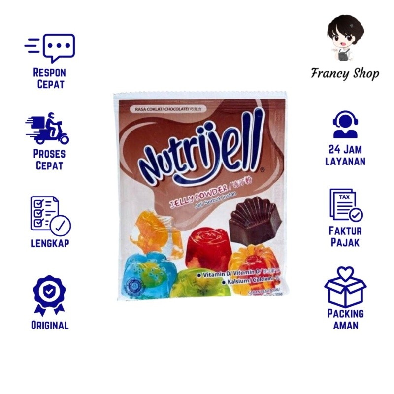 

Nutrijell Ekonomis Jelly Rasa Coklat Eceran 1 Sachet 10 gr