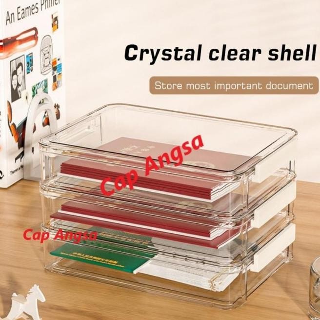 

TORNA DISKON KOTAK PENYIMPANAN DOKUMEN HARDCASE STORAGE PLASTIC TRAY HOLDER TRANSPARENT CLEAR BAG DOCUMENT ORGANIZER