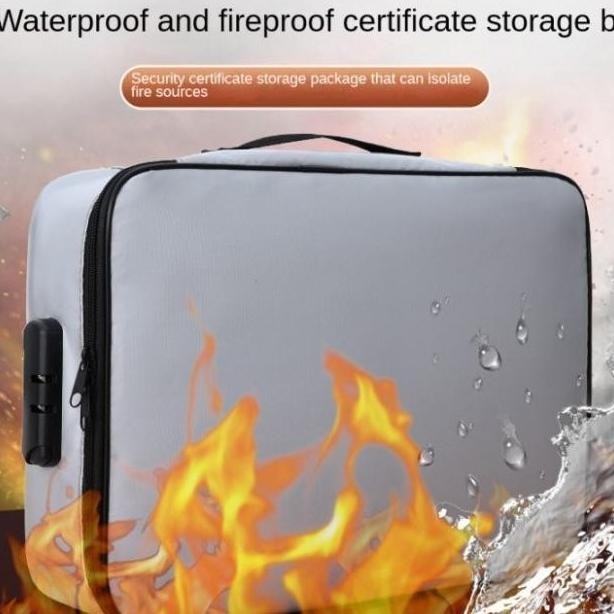 

STORAGE BOX TAS PENYIMPANAN DOKUMEN 3 LAYERS FIREPROOF WATERPROOF LOCK