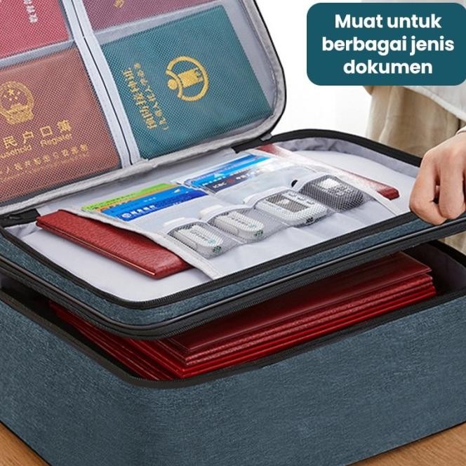 

STARLIGHT TAS DOKUMEN TEMPAT PENYIMPANAN FILE STORAGE BAG DENGAN PASSWORD SECURITY LOCK TRAVEL STORAGE BOX HDK307