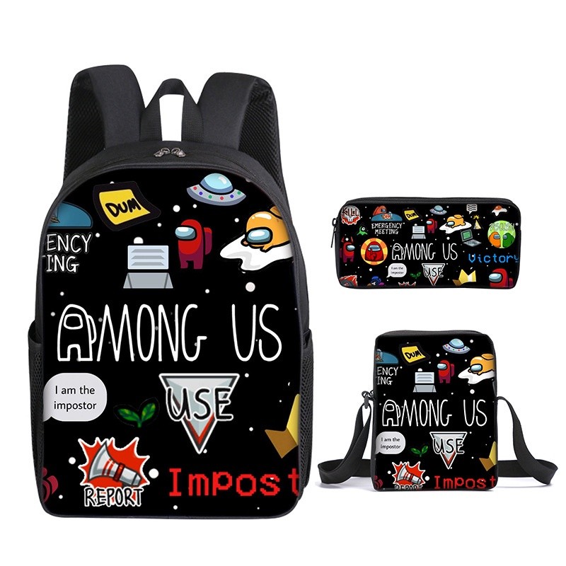 

[Stok Tersedia] Tas Sekolah Among Us Tas Bahu Ransel Siswa Sekolah Dasar dan Menengah Permainan Tiga Potong Tempat Pensil |E2A6D5F2|