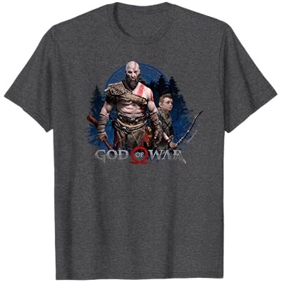 God of War Kratos and Son Blue Glow T-Shirt |LTgDw36o|