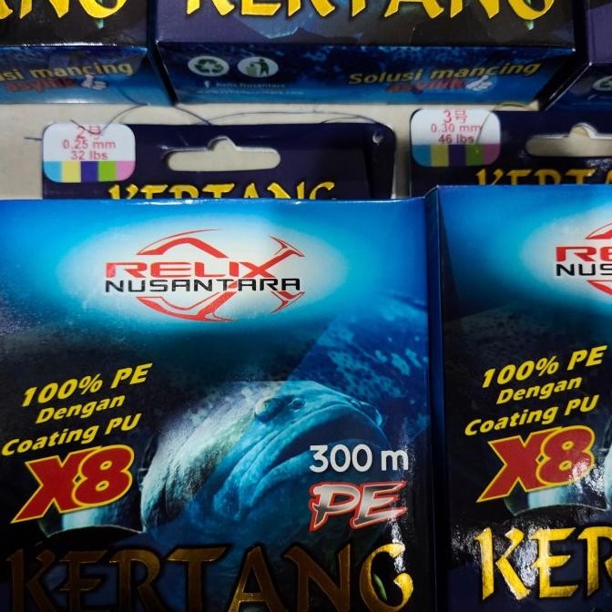 senar pancing pe relix nusantara kertang braid pe kertang 300 meter