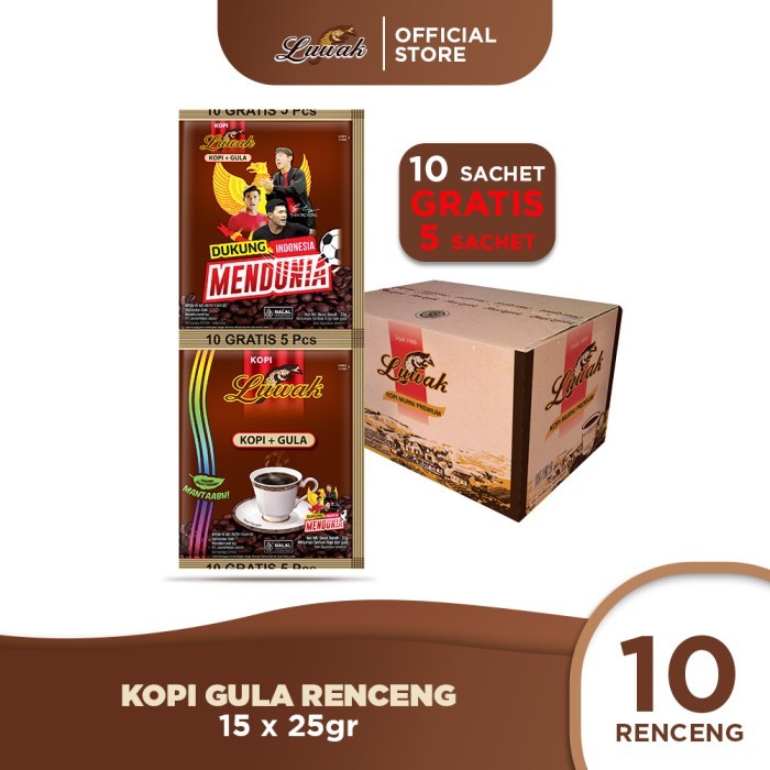

Termurah Kopi Luwak Gula Renceng 10X25Gr - 10 Pcs [Carton]