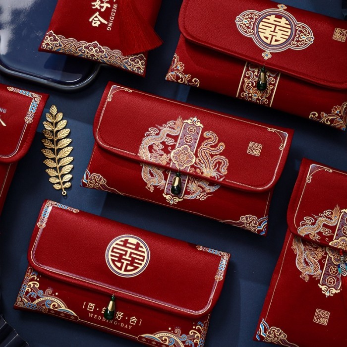 Angpao Kain Wedding Sangjit Amplop Pernikahan Teapai Angpau Chinese