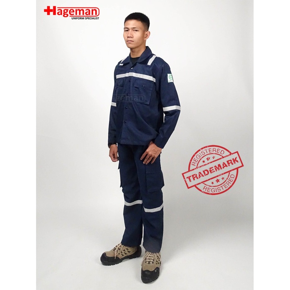 Koleksi Baru Wearpack Safety Setelan / Wearpack Kerja Polos Warna Biru Dongker