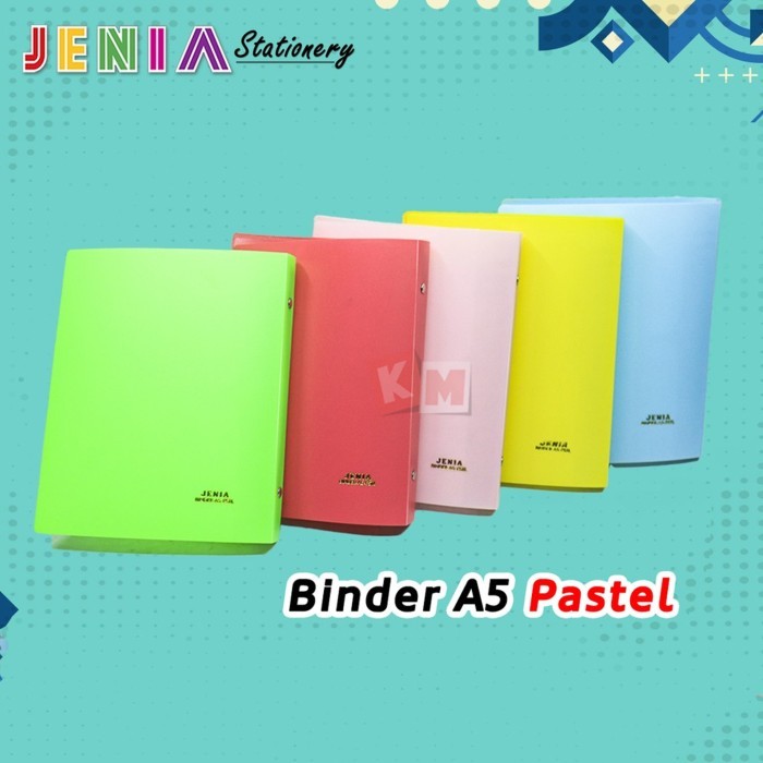 

TERMURAH - Buku Binder Jenia A5 Pastel / Ring File Binder Note