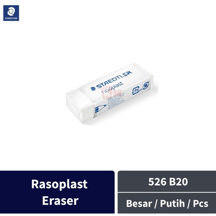 

BEBAS ONGKIR - Penghapus Staedtler Besar Putih 526 B20 Rasoplast / Pcs