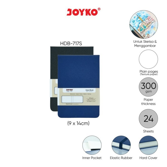 

Buku Catatan Sketsa Gambar Hand Book Joyko HDB-717S 300 gsm 9 x 14 cm