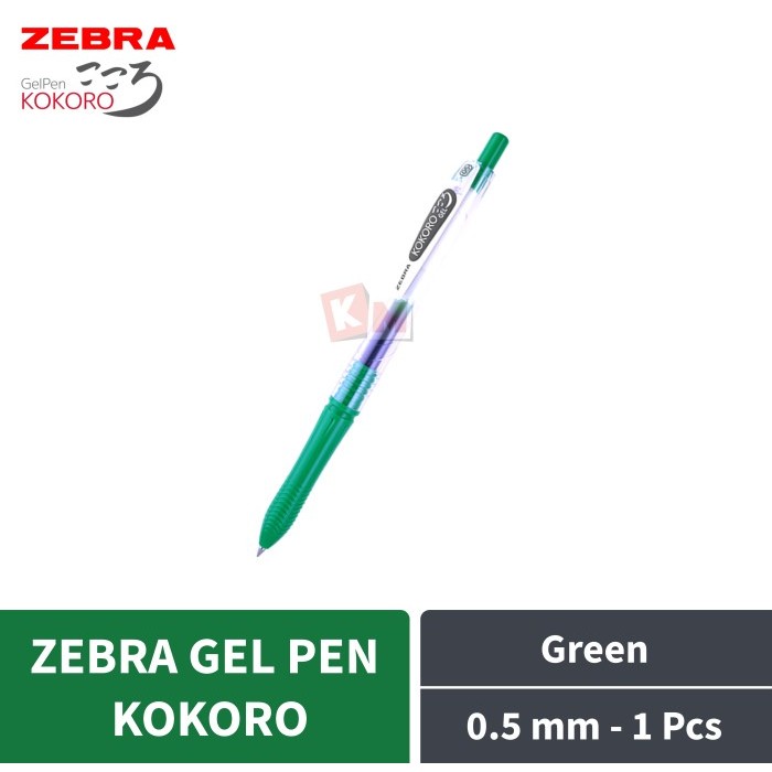 

Gel Pen Pulpen Ballpoint Pena Zebra Kokoro Hijau 0.5 mm 1 Pcs