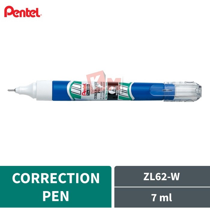 

NEW Correction Pen / Tip Ex Cair Pentel ZL62-W 7 ml Fine Point ZL-62W