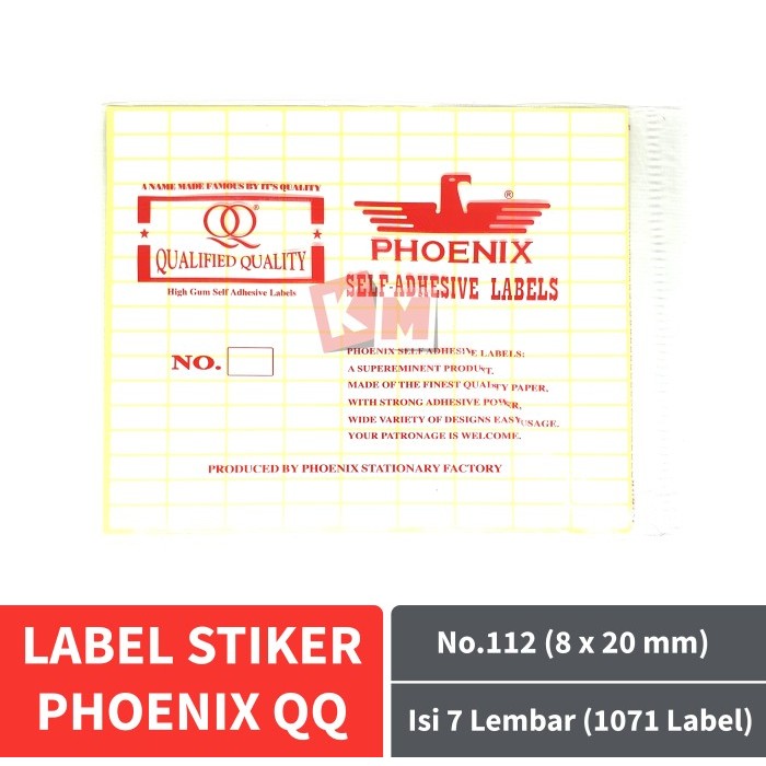

Label Stiker Phoenix QQ No.112 Kertas Harga Nama Undangan 8 x 20 mm