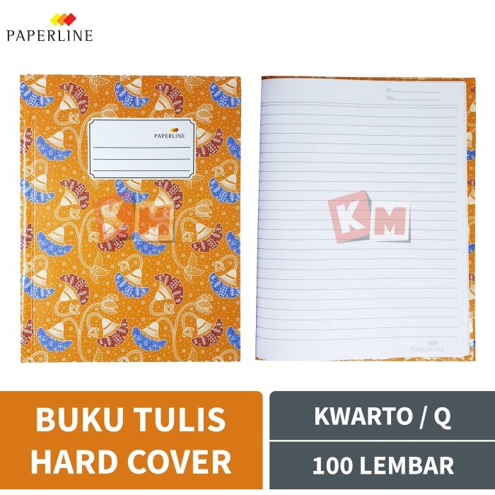 

TERBARU - Buku Tulis Hard Cover Kuarto Kwarto Quarto Paperline Isi 100 Lembar Q