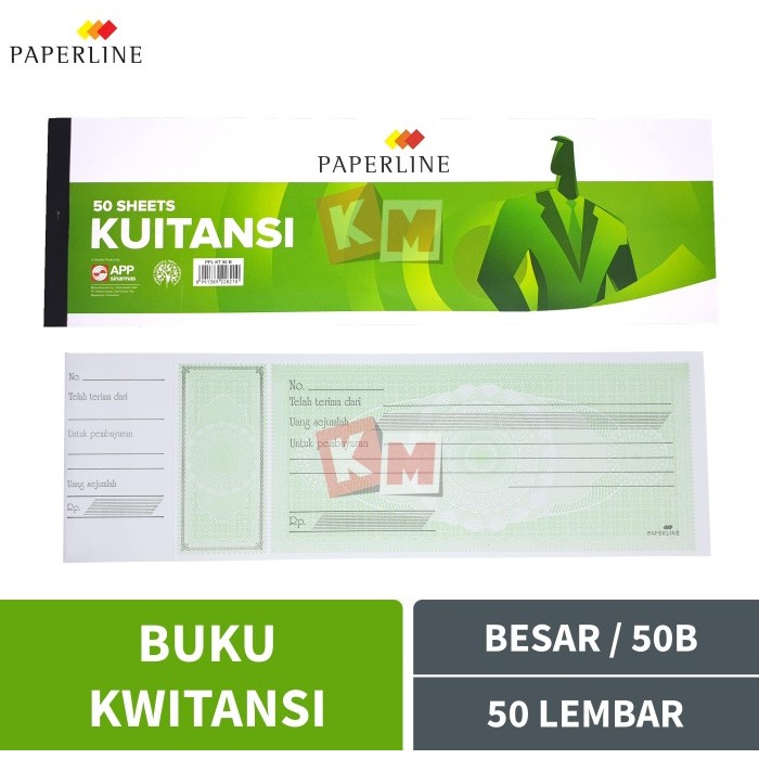 

NEW Buku Kwitansi Kuitansi Besar Paperline Isi 50 Lembar 50B PPL KT 50 B