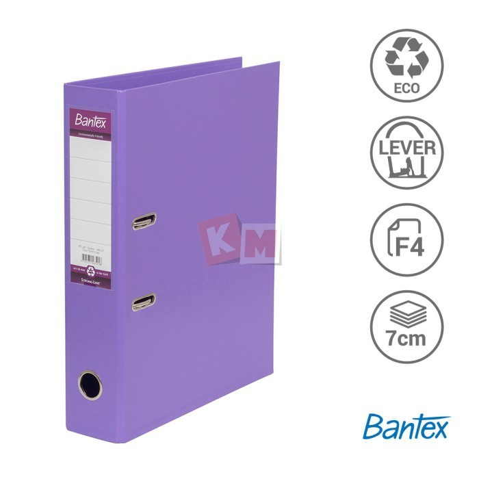 

NEW Ordner Bantex Lever Arch File PP Plastic Folio 7cm Lilac 1465-21