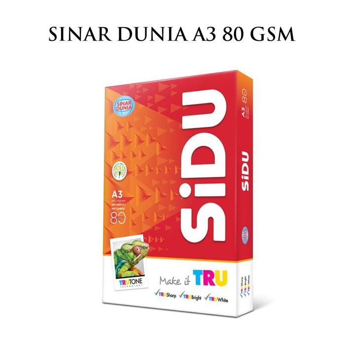 

TERBARU - Kertas Fotocopy HVS Sinar Dunia SIDU A3 80 Gram Gsm Gr 80Gr