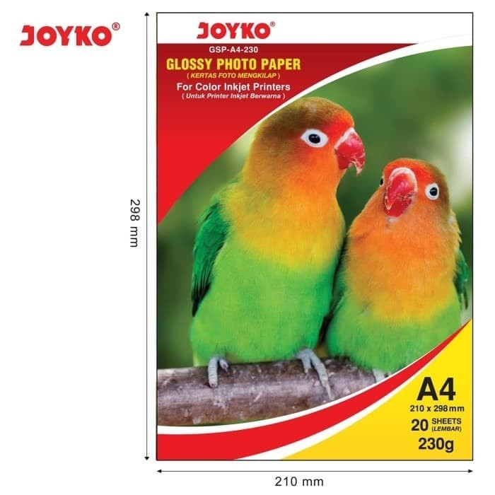 

Glossy Photo Paper Kertas Foto Mengkilap Joyko GSP-A4-230 230 gr gram