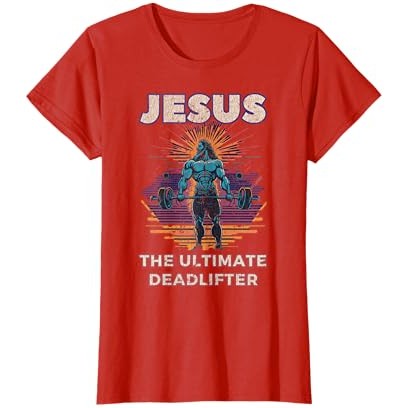 Kaos Vintage Jesus The Ultimate Deadlifter |I2CD10VN|