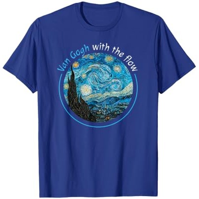 Malam Berbintang oleh Vincent Van Gogh |. Kaos Van Gogh Dengan The Flow |jOddViIE|