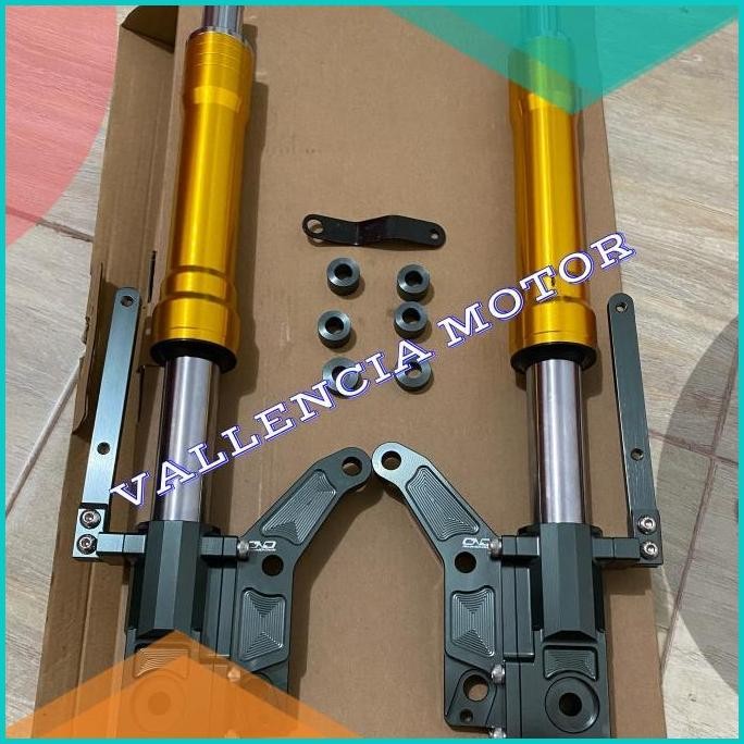 SHOCK DEPAN NUI YAMAHA AEROX 155 NVX - usd aerox155 nui doube disc 11O