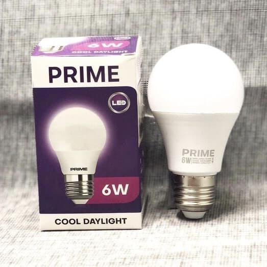 Lampu Led Bulb 6w 6 w 6watt 6 watt PRIME (white) bukan Tl T5 led