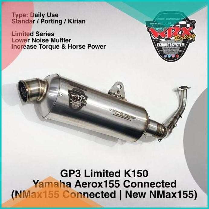 Knalpot WRX GP3 Limited K150 New Aerox 155 New Nmax 11OKTZ4 perkakas