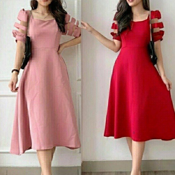 Dres Gaun Dris Kondangan Baju Brokat Ntal Pakian Natall Cod Dresss Misa Dreas Maxy Bukat Lebaran 4Uk