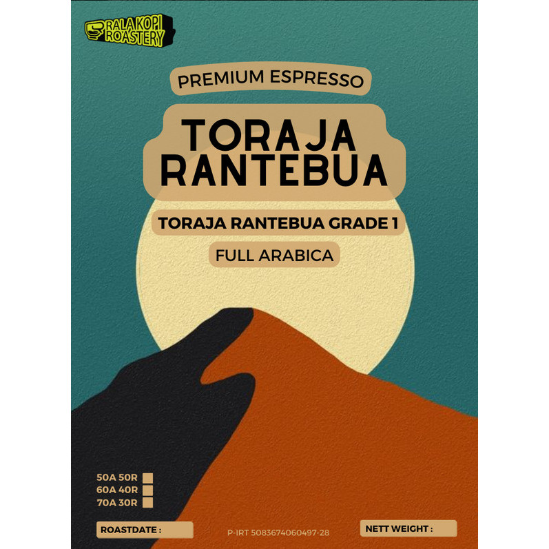 

Toraja Rantebua Kopi Susu Espresso Full Arabika House Blend Rala 1Kg