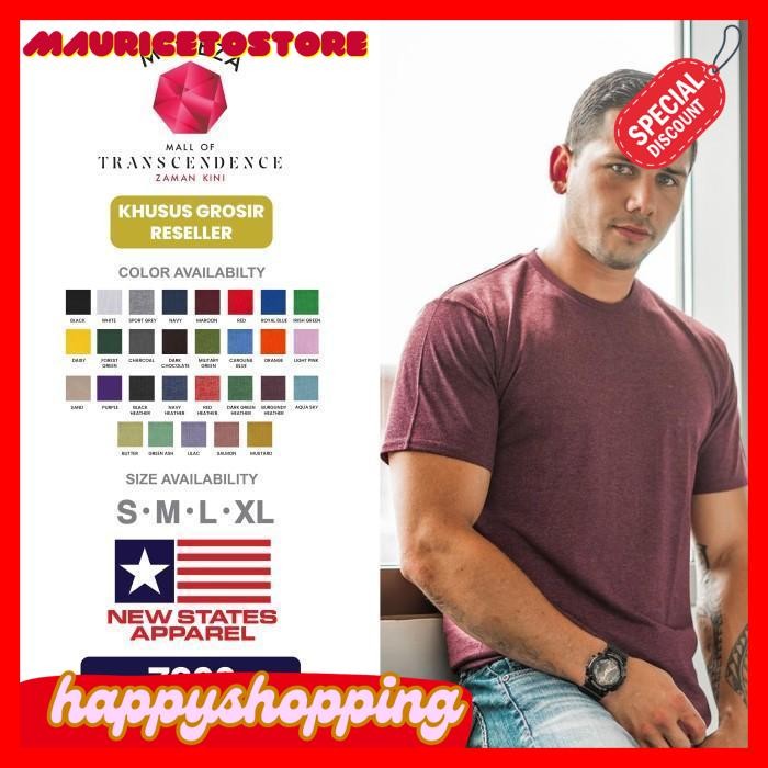 KAOS POLOS COMBED 24S ORIGINAL -NSA PREMIUM COTTON 7200 -WARNA HEATHER BEST SELLER