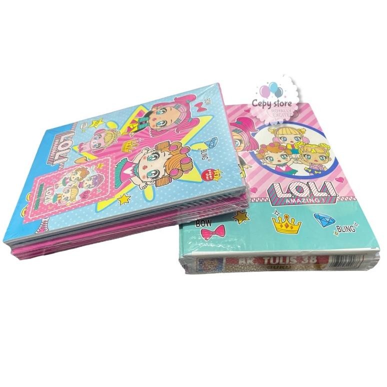 

TERMURAH Buku Tulis Paper Star Isi 38 Lembar Motif LOL Per Pack Isi 10 Buku IK69