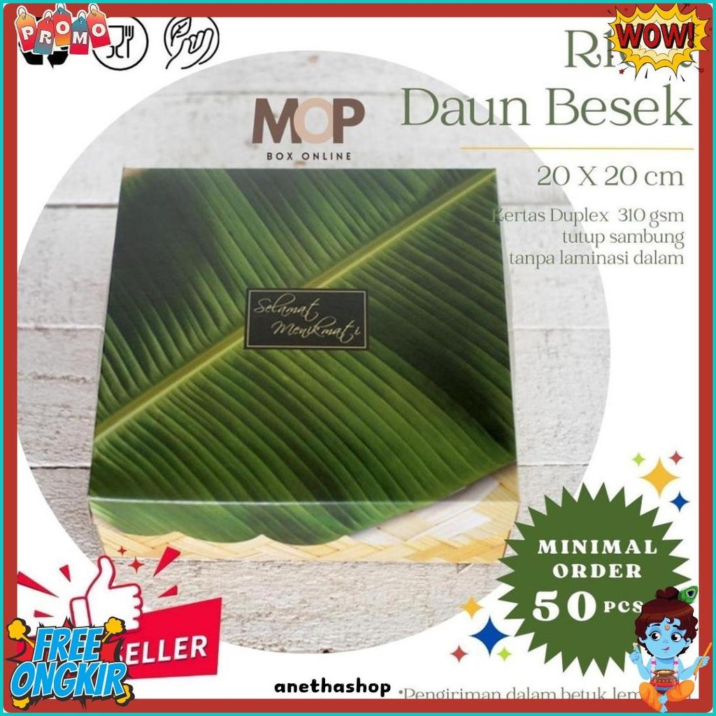 

Kotak Nasi 20X20 R10K Daun Besek Daun Pisang Box Nasi Katering Murah Estetik Kotak Daun Kotak Nikah Hampers (Cod)