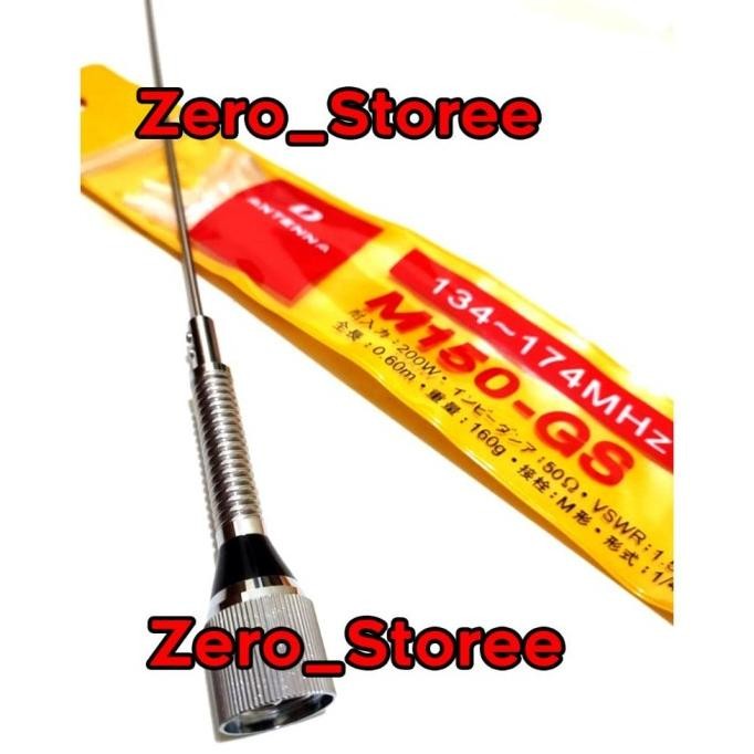 D antenna M150-GS Mobil Antena RIG VHF M150 antena M150GS PUTIH SILVER CHROME BESI Diamond 60CM 136-