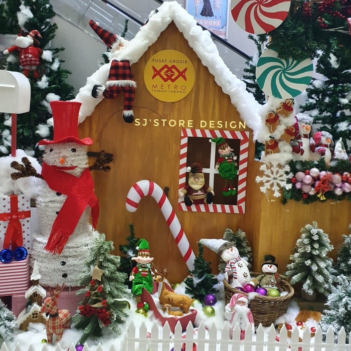 

Balon candy cane dekorasi natal christmas