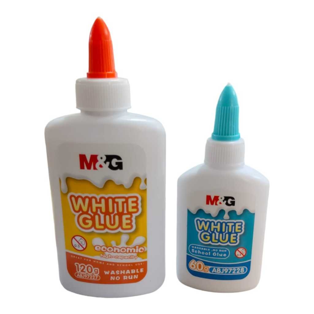 

M&G Washable White Glue 60g 120Gr / Lem Putih Sekolah Anak/ Lem Putih Sekolah Perekat Kertas - SATUAN #ABJ97228 & ABJ97227