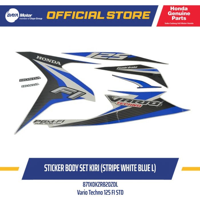 871X0KZRB20ZDL Sticker Body Kanan White Blue Vario 110 FI