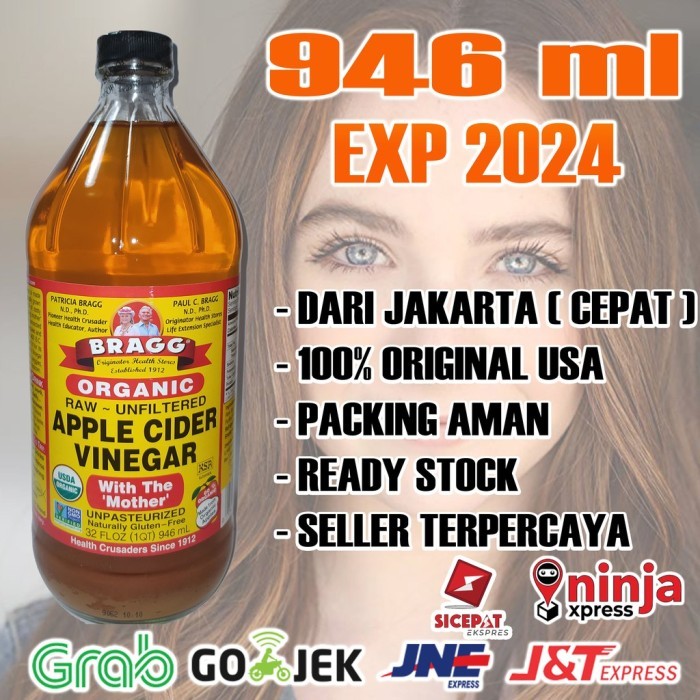 

Bragg Apple Cider Vinegar 946 Ml / Cuka Apel Organik Murah