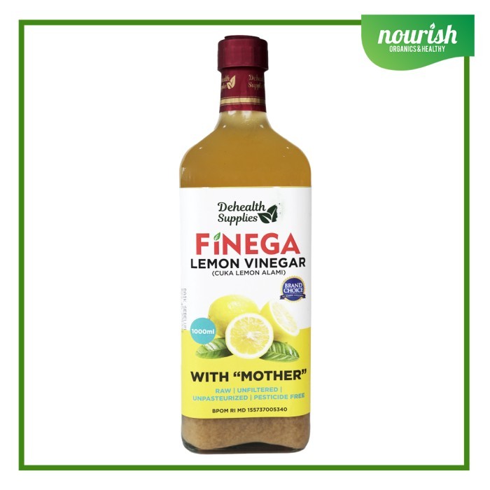 

Finega, Lemon Vinegar With Mother / Cuka Lemon Alami 1 L