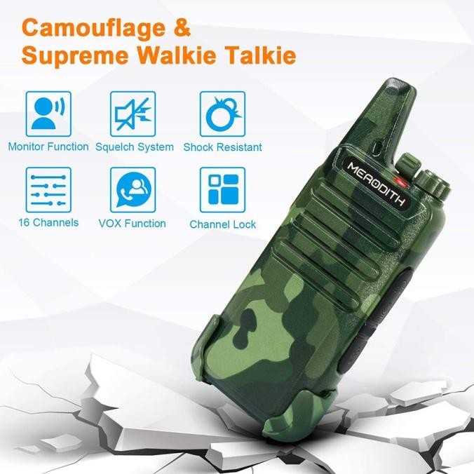HT MERODITH T20 2pcs Walkie Talkie Jarak Jauh WLN C1UHFRadio Dua Arah [terbaik]
