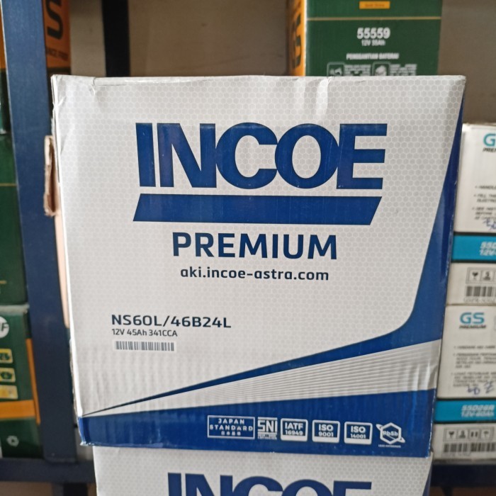 TERBARU - Aki mobil/ Incoe Premium NS60L/ Incoe NS 60L/NS 60 L/ Aki Ertiga